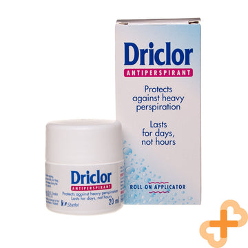 DRICLOR Deodorant Antiperspirant Roll On 20 ml Against Heavy Perspiration Driclor uk supplements
