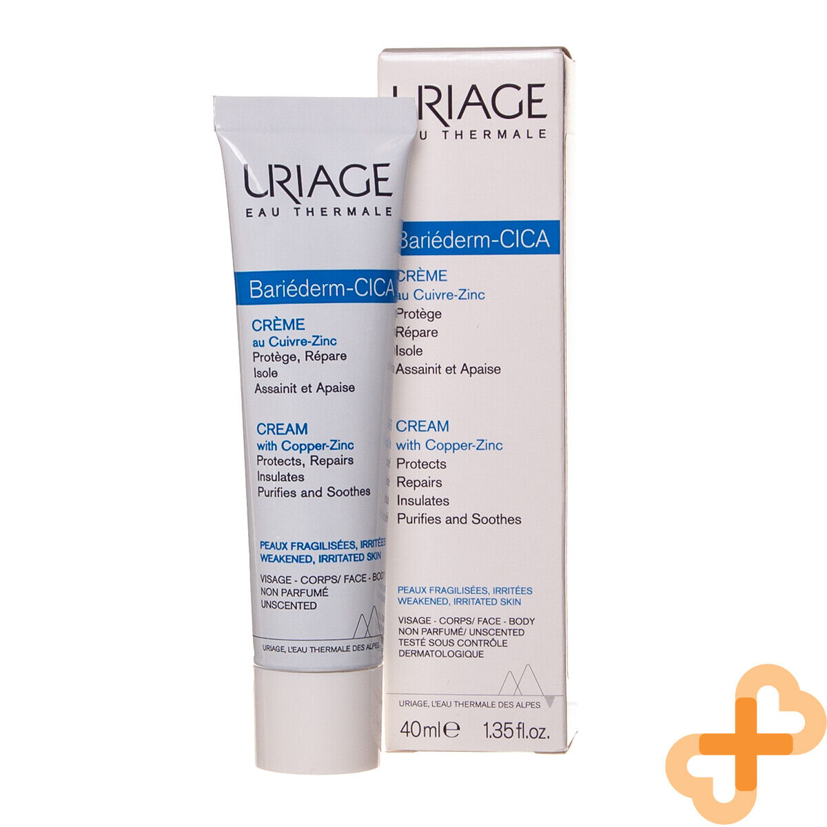 Uriage Bariederm Repairing Cica-Cream 40ml Cu-Zn Soothes Anti-Irritation Uriage uk supplements
