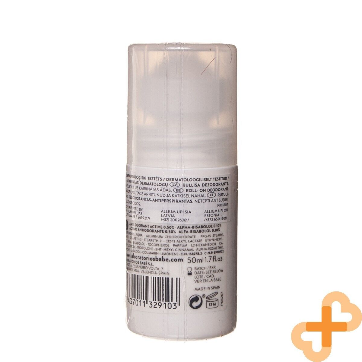 BABĒ BODY Roll On Deodorant Antiperspirant for Sensitive Skin 50 ml Babe uk supplements