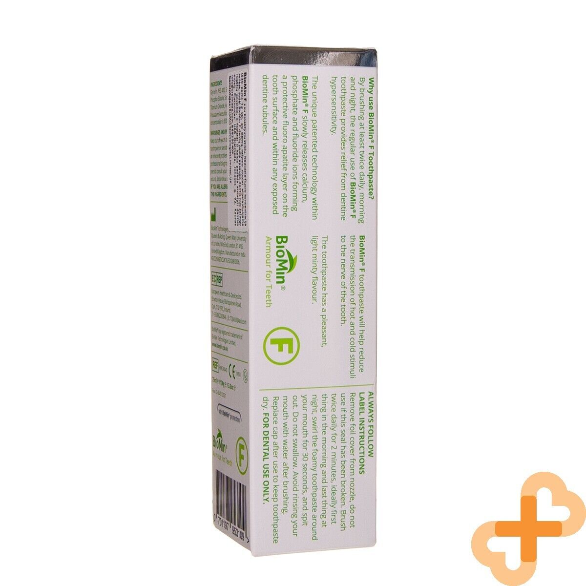 BIOMIN F Fluoride Toothpaste with Bioactive Glass for Sensitive Teeth 75 ml BIOMIN F uk supplements