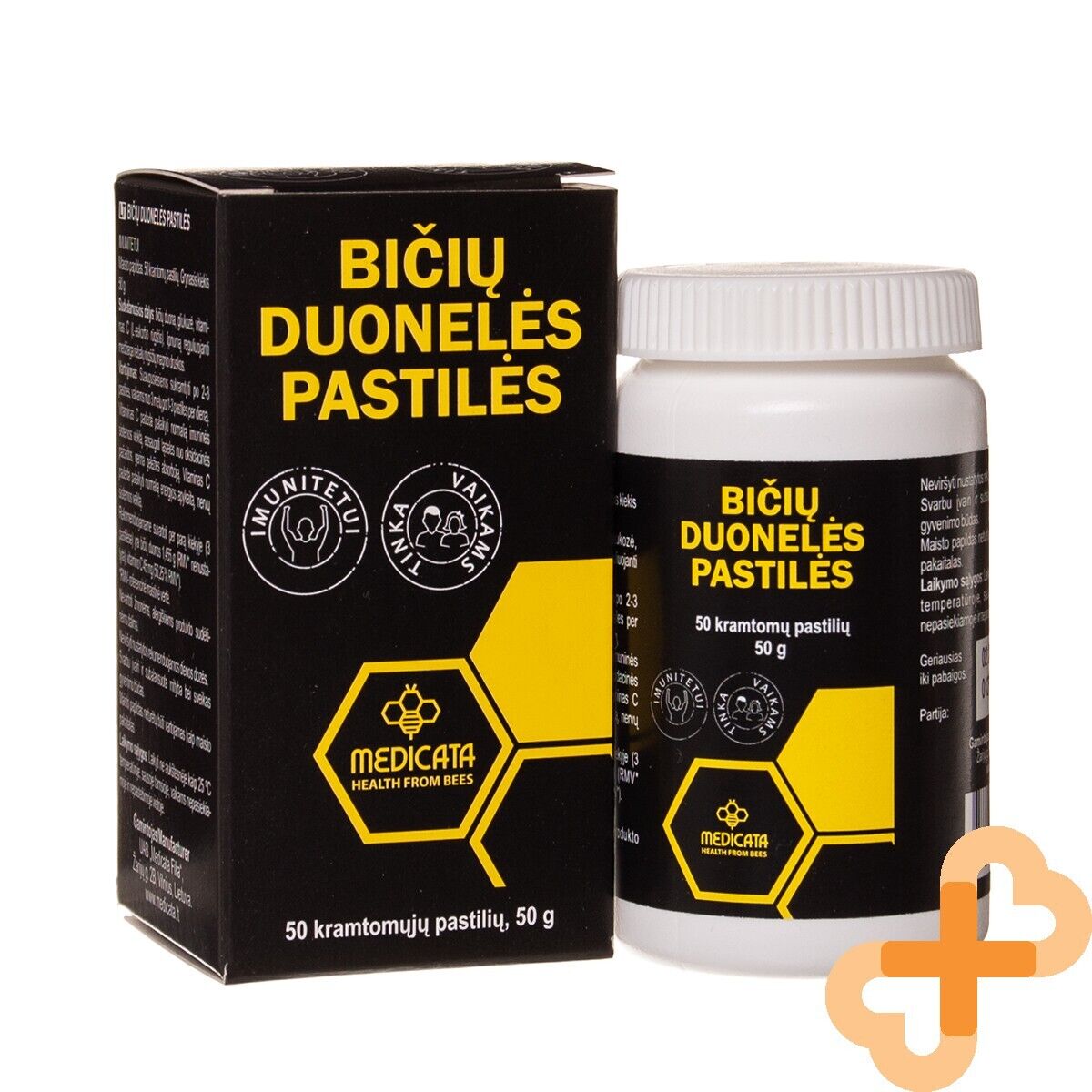 MEDICATA Bee Bread 50 Chewable Pastilles Immunity System Supplement Adult Child MEDICATA uk supplements