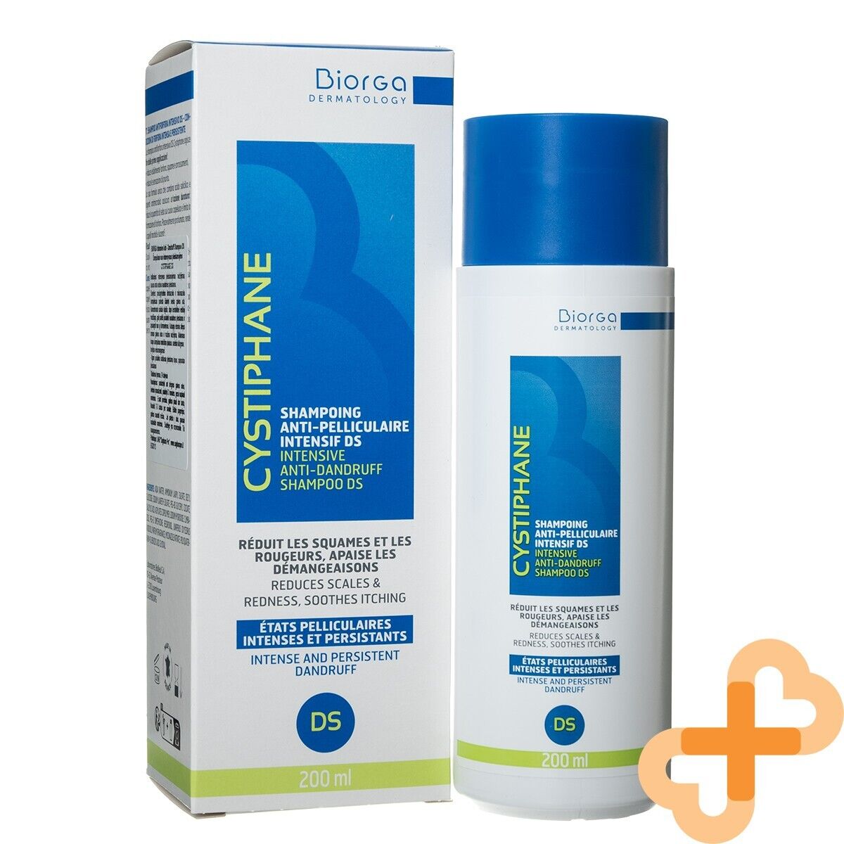 Cystiphane DS Intensive Anti Dandruff Shampoo For Dry Greasy Hair dandruff 200ml Biorga uk supplements