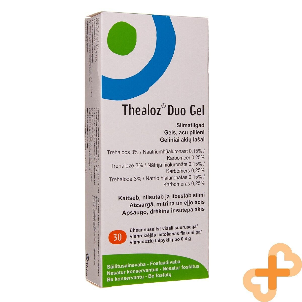 THEALOZ DUO Gel Eye Drops for Dry Eye Syndrom Treatment 0,4g THEALOZ uk supplements