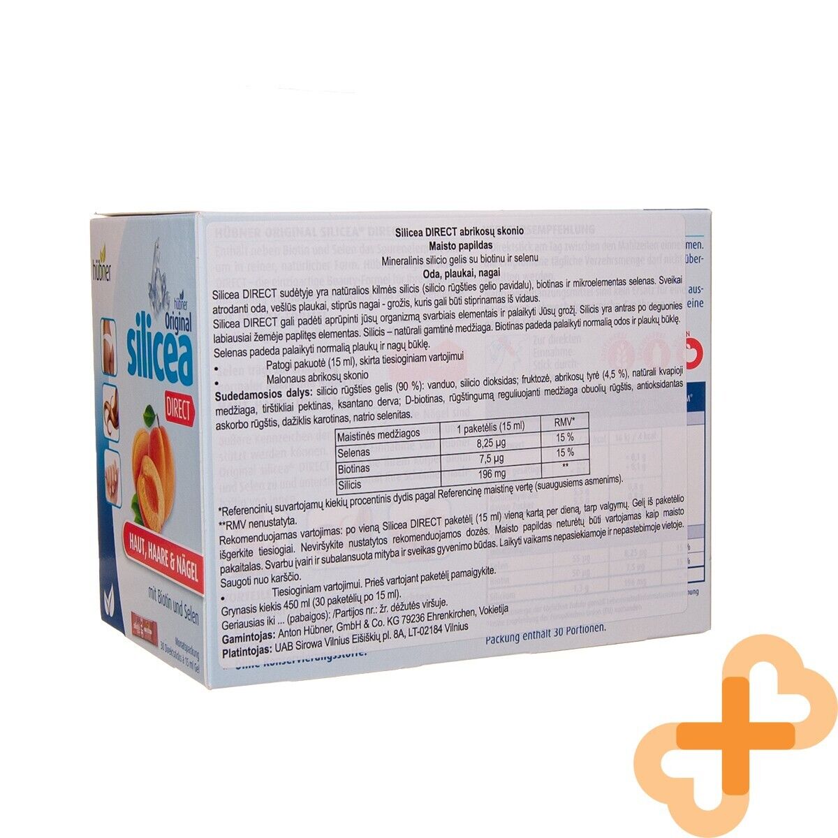 SILICEA DIRECT Apricot Flavor 30 Sachets Supplement For Hair Skin, Nails SILICEA uk supplements