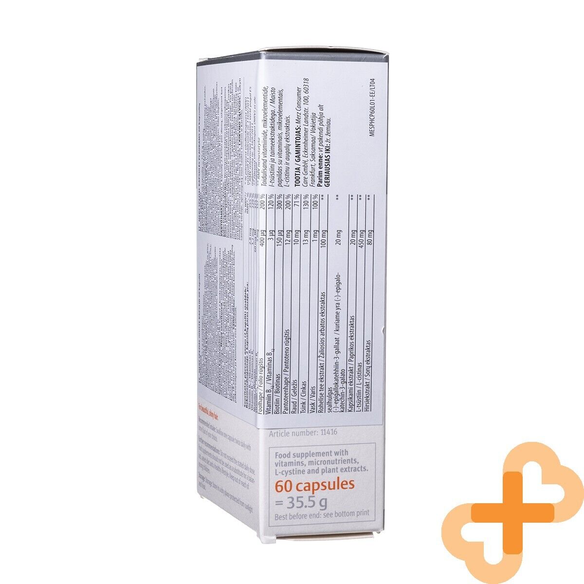 MERZ SPEZIAL Hair 60 Capsules Supplement for Strong and Beautiful Hair Merz uk supplements