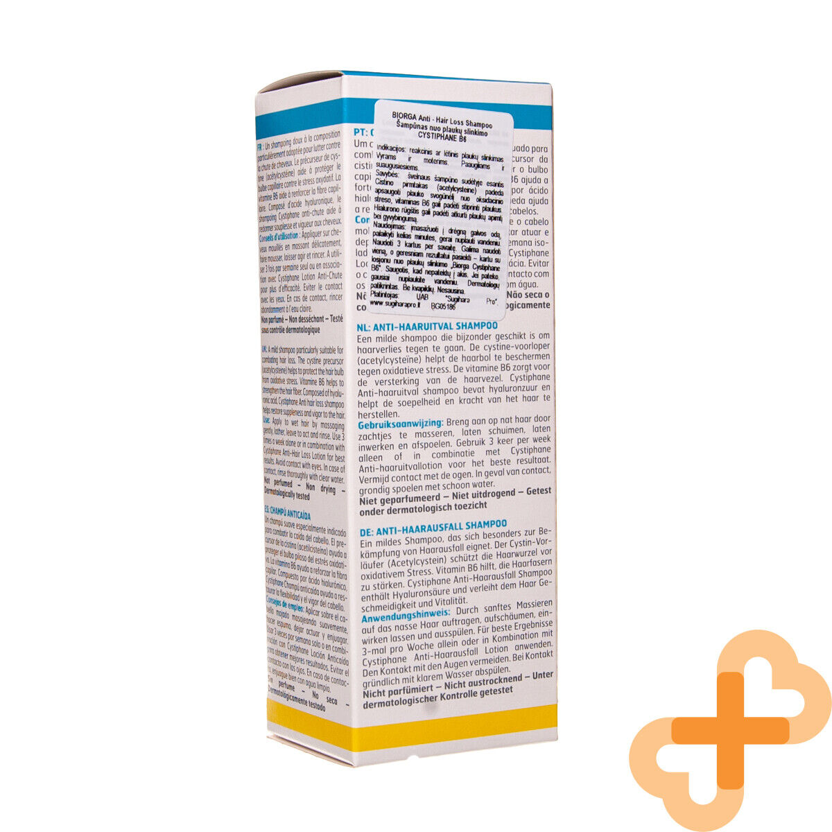 Cystiphane Biorga Anti hair Loss Shampoo Men Women 200ml strengthens hair Biorga uk supplements