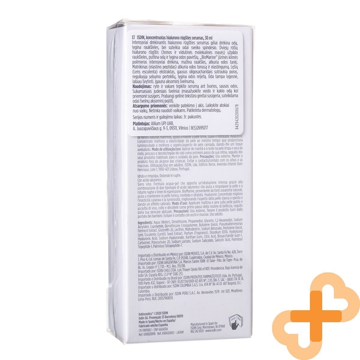 ISDIN Isdinceutics Hyaluronic Concentrate Serum 30ml Moisturizing ISDIN uk supplements