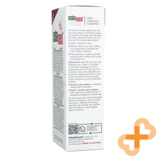 SEBAMED Anti - Hairloss Shampoo 200ml For All Hair Types Ginkgo Biloba SebaMed uk supplements