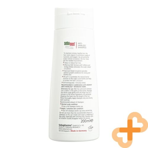 SEBAMED Anti - Hairloss Shampoo 200ml For All Hair Types Ginkgo Biloba SebaMed uk supplements